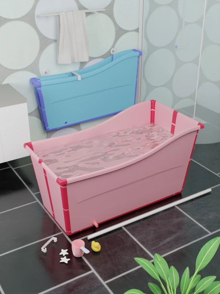 

Baby bath tub small portable children's foldable bath tub can sit in bath tub baby bath tub