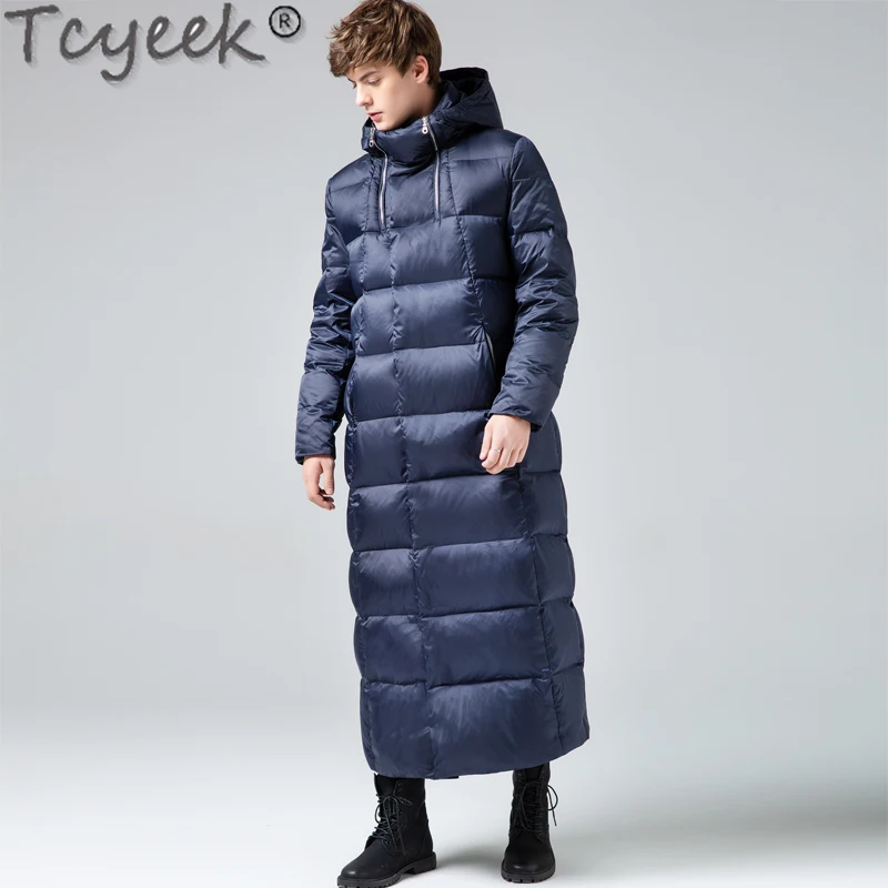 High Quality Winter Down Jacket Men Clothes 2021 X-Long White Goose Down Coat Male Hooded Paraks Men\'s Jackets Hiver 0004