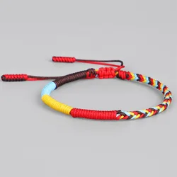 Tibetan Buddhist Handmade Waterproof Woven Wax Thread Wrap Bracelet For Men And Women Friendship Rope Knot Bracelet