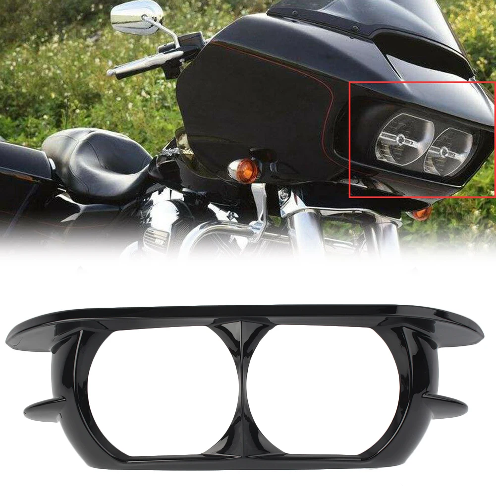 Motorcycle Dual Headlamp Headlight Trim Cover Bezel Fairing For Harley Road Glide with factory fairing 2015 2016 2017 2018 2019