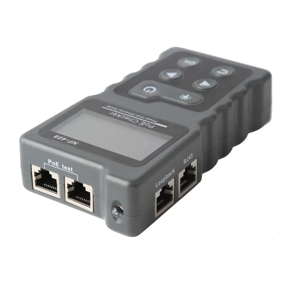 

NF-488 Digital Ethernet CAT5 CAT6 LAN Network Cable PoE Switch Tester Detector such as voltage, polarity, mid-span or end-span