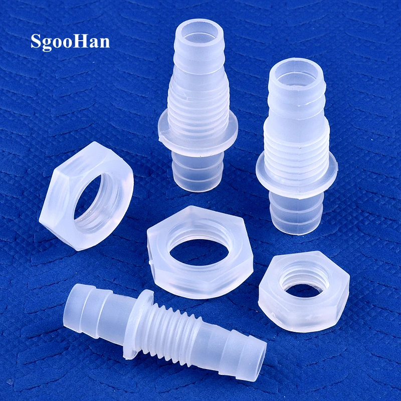 5~200Pcs Hex Nut M12~M16 To 8~12mm PP Pagoda Direct Connectors Aquarium Fish Tank Air Pump Adapter Irrigation Water Hose Joints