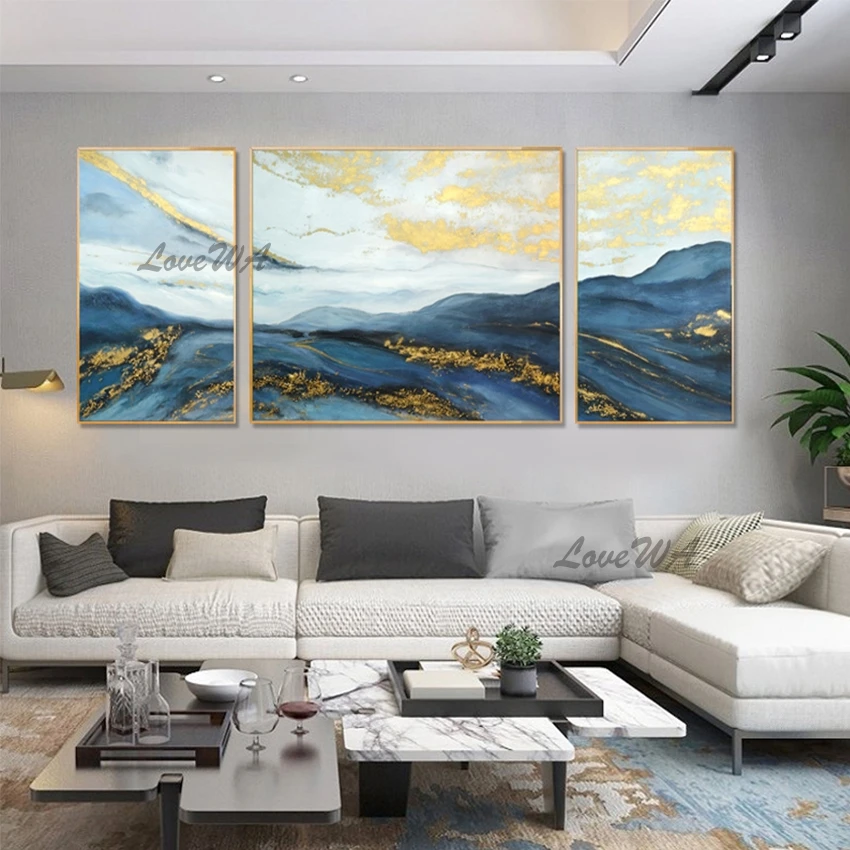 Abstract 3PCS As 1 Lot Oil Painting on Canvas Wall Picture Art Animal Modern Cuadros Decoration For Living Room Frameless