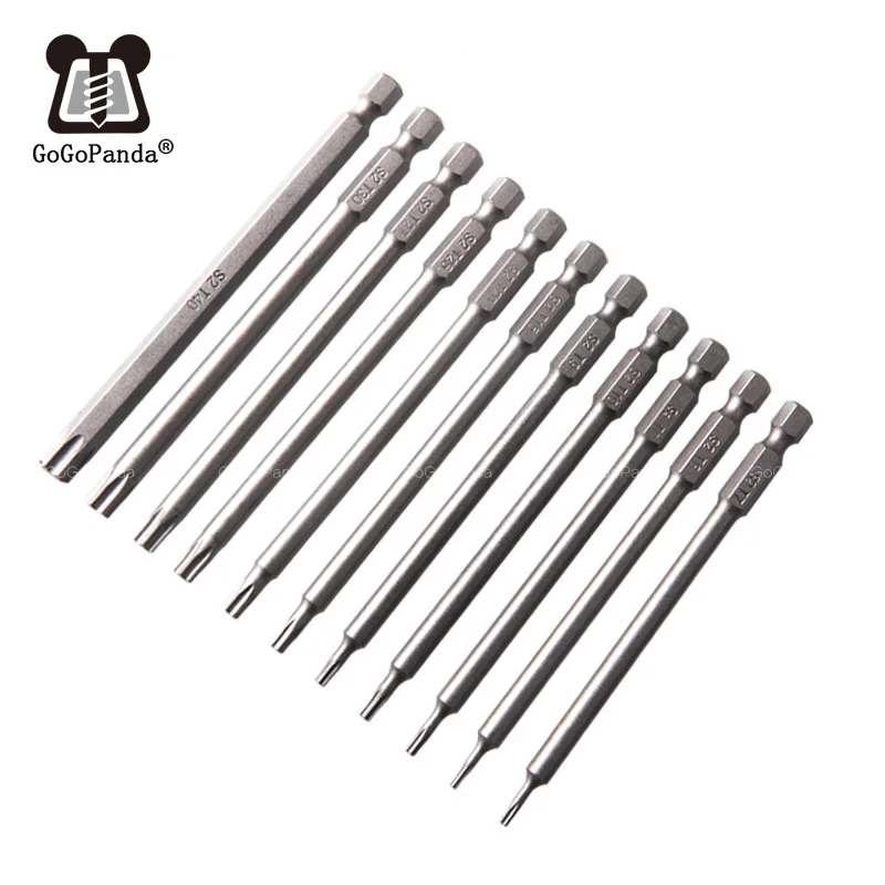 

New Set Hollow Bit Hexagonal Handle Plum Blossom Bit with Hole Sand Blast Bit Combination Gogopanda S2 50mm Torx