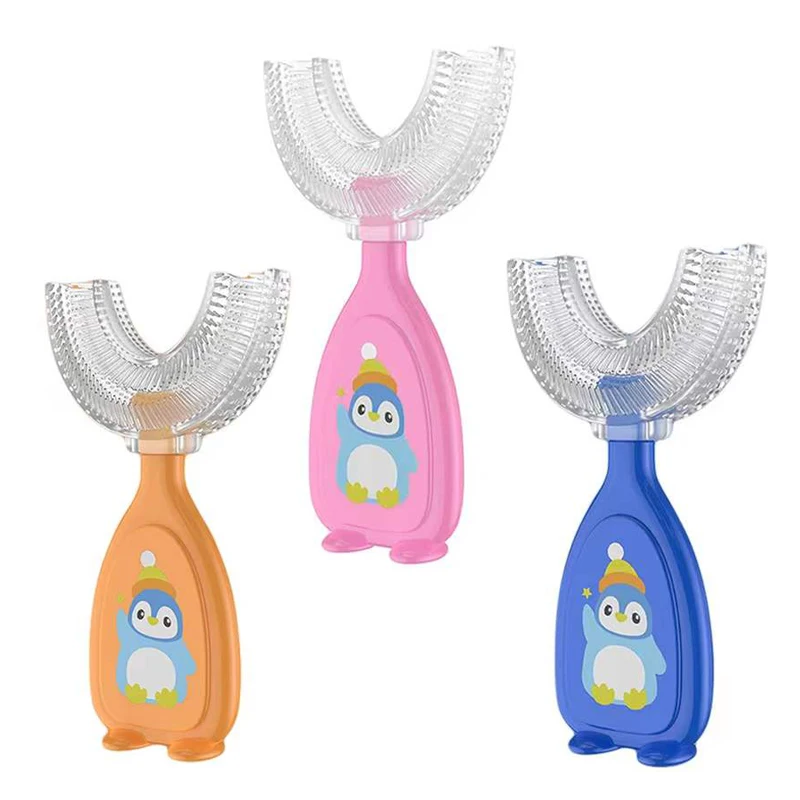 

Kids Toothbrush U Shape 2-12Years 360 Silicone Baby Toothbrushes Cute Soft Toothbrush For Children Kids Cleaning Teeth Brush