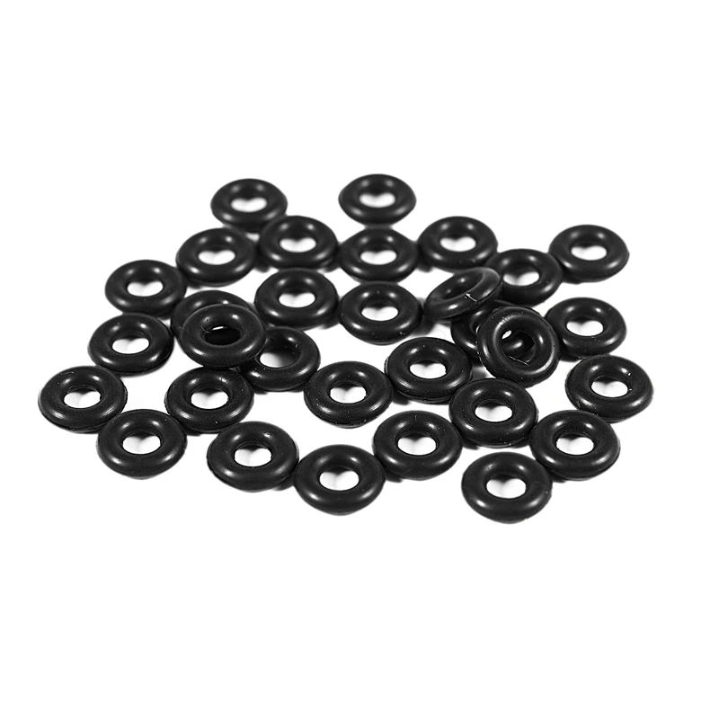 30 Pcs 2.5mm x 6.5mm x 2mm Rubber O Rings for Wacky Worm Fishing