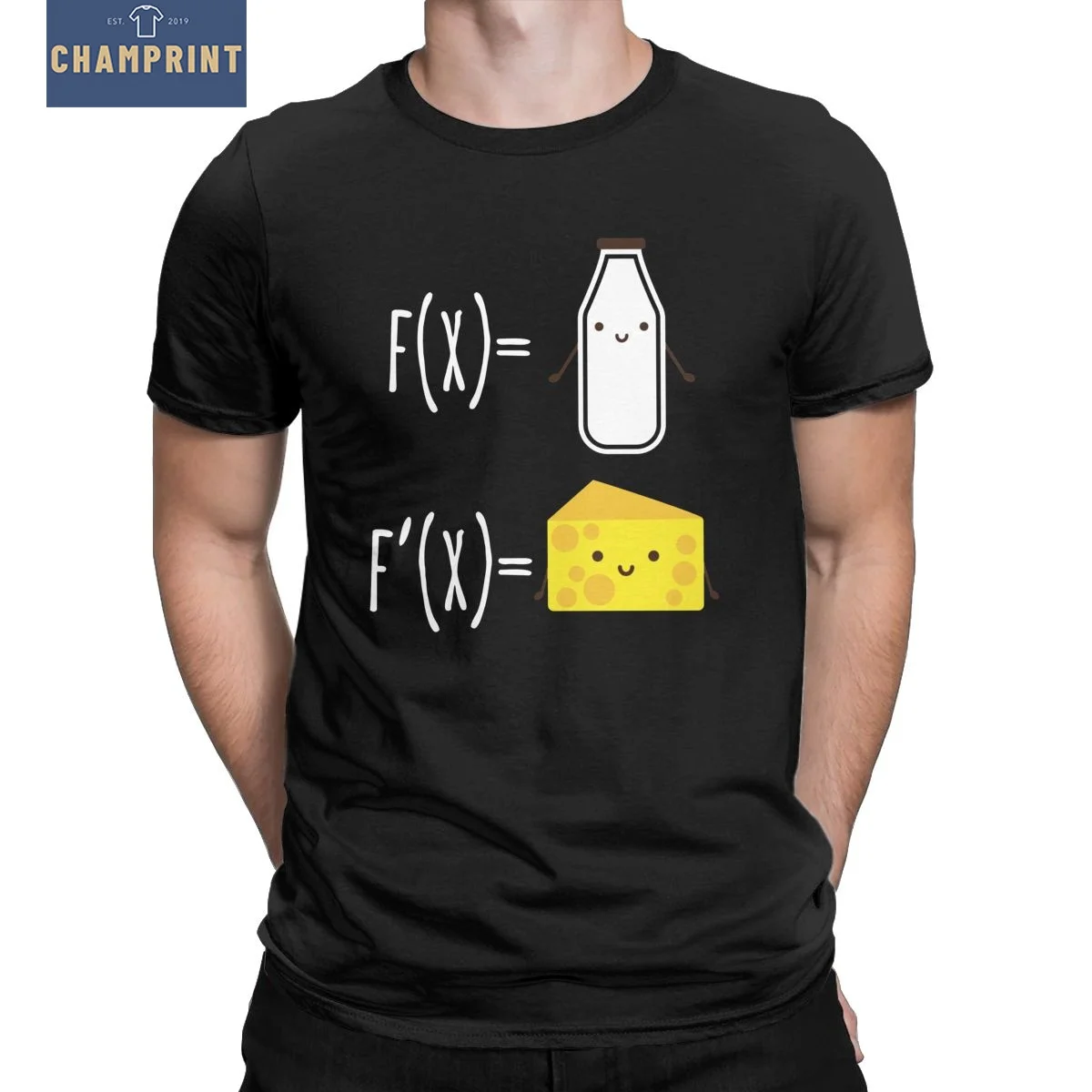 The Derivative Of Milk Cheese T Shirt Men 100% Cotton Humor T-Shirts O Neck Science Math Tees Short Sleeve Clothes Gift Idea