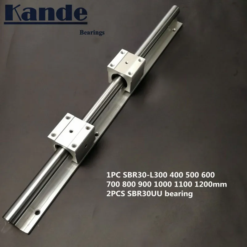 linear rail 30mm SBR30 - 300 400 500 600 700 800 900 1000 1100 1200mm  1 pc  linear guide SBR30 + 2 pcs SBR30UU blocks for CNC