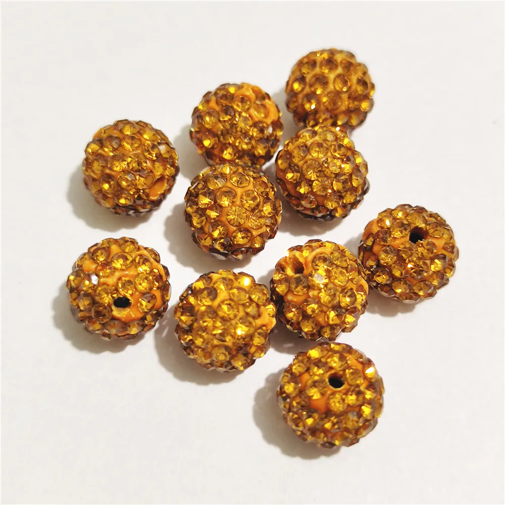 Rhinestone Spacer Beads Round Good Quality 10mm 12mm DIY beads for needlework accessories & Jewelry Making