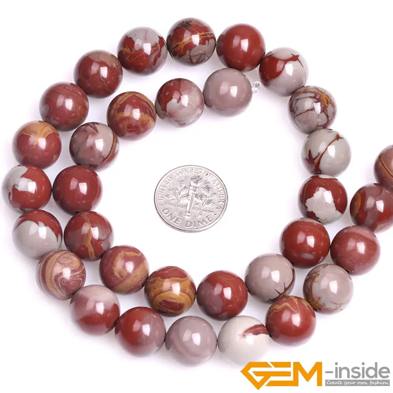 4 6 8 10 12mm Natural Round Dark Red Natural Stone Australia Noreena Jaspers Beads For Jewelry Making Strand 15 Inch