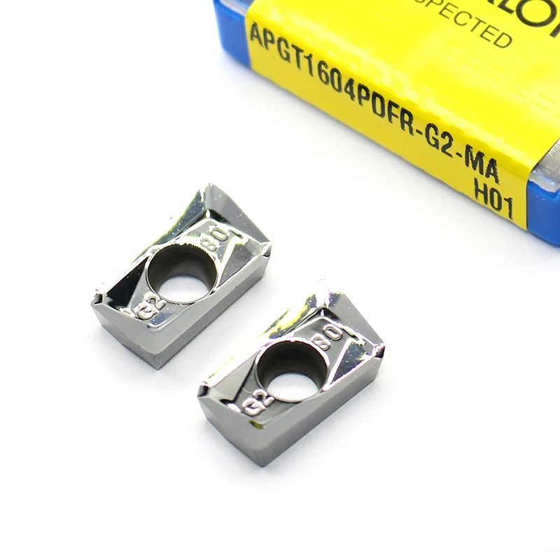 APGT1604 PDFR G2 MA H01 100% Original เครื่องตัดอลูมิเนียม Slotted การประมวลผลอลูมิเนียมแทรกเครื่องกลึง CNC เครื่องมือ