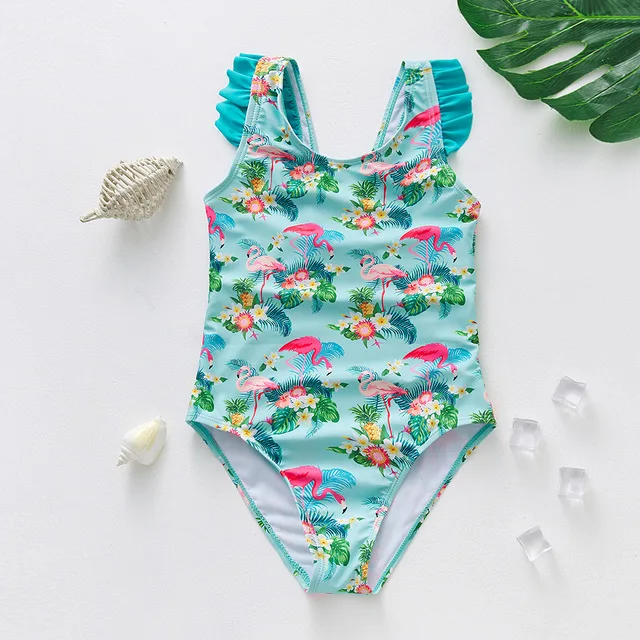 New Arrival Baby Girls Swimsuit  2~12Y Girls Swimwear Leopard print Children Swimwear High quality Kids Swimming suit Beach wear