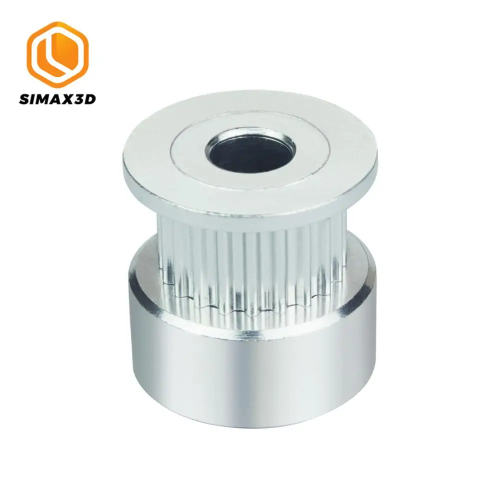 Simax3d-polia da correia dentada gt2, diâmetro dentado 5mm, 6.35mm, largura da correia 1/2 peças, para peça da impressora 3d ender 3 pro