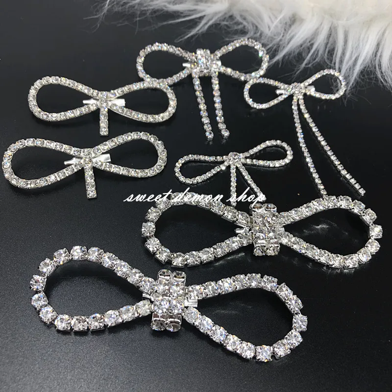 Broszka strasy Bling Bling diamentowa kokarda klamra francuska garsonka odzież buty wykwintne eleganckie akcesoria Diy dekoracje
