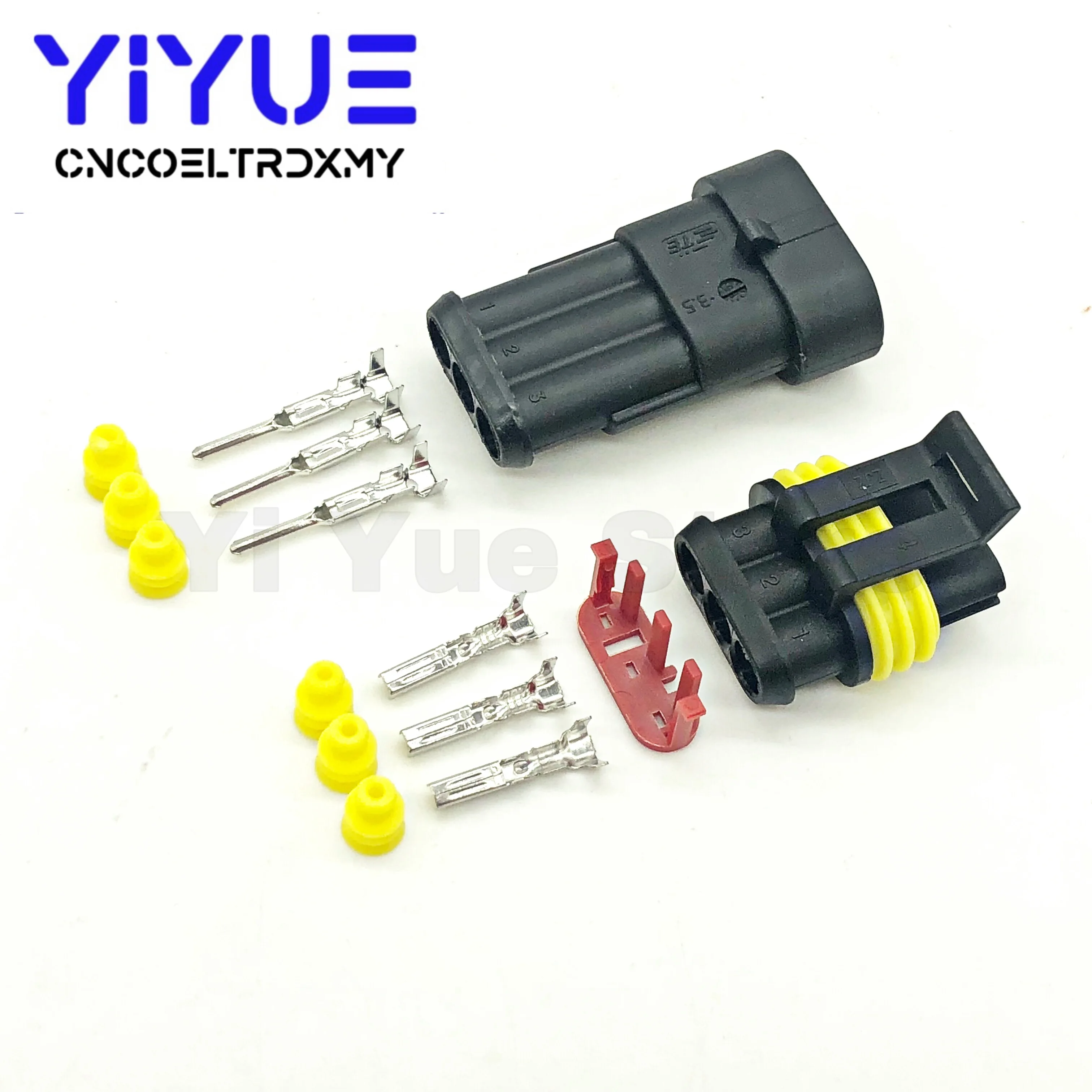 1 set 1/2/3/4/5/6 Pin Way AMP Tyco Super Sealed Automotive Wire Connector Electrical Plug Terminals for Cars