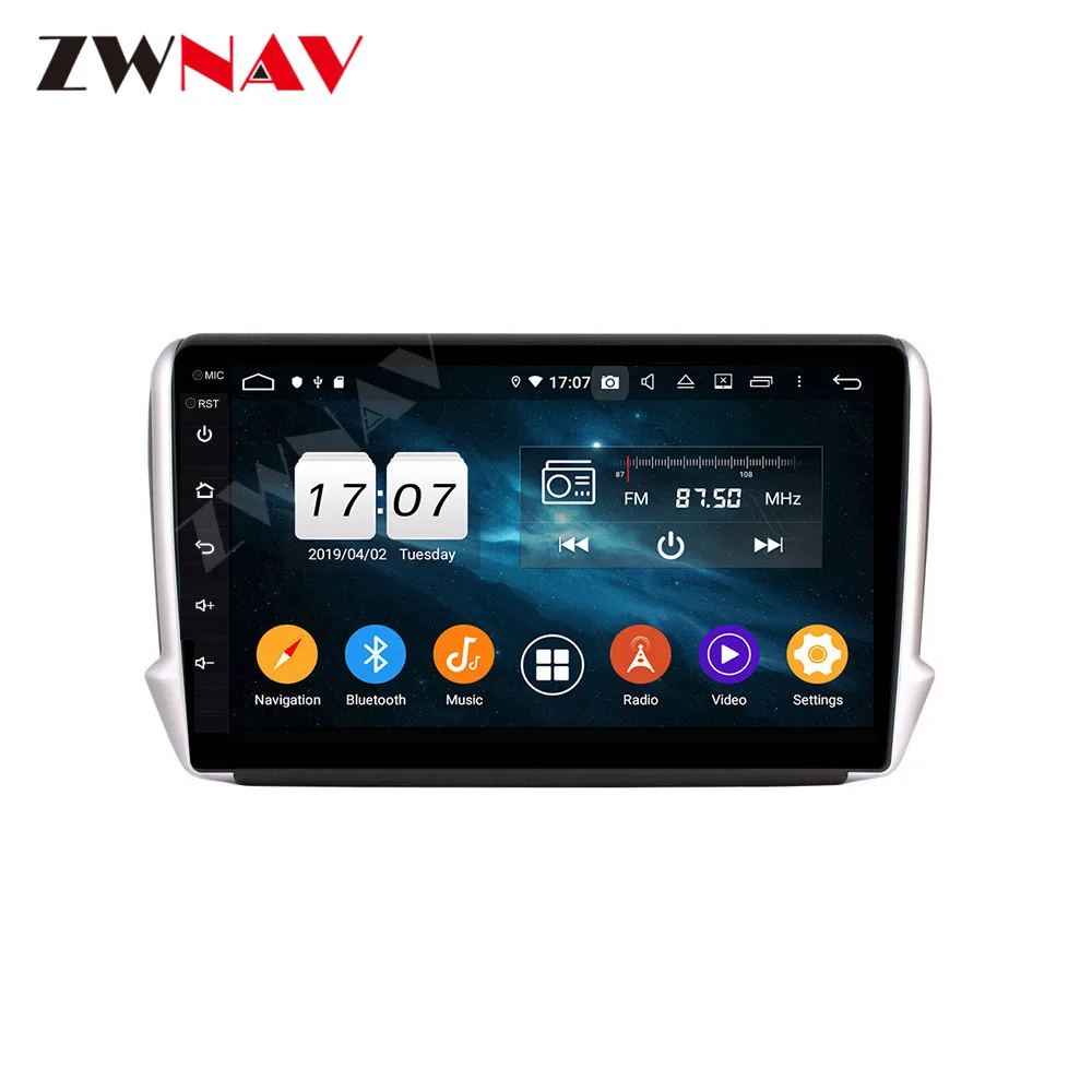 Android 10 4+128GB PX6 For PEUGEOT 208 2011 2012 2013 2014 2019  DSP Car No DVD GPS Multimedia Player Head Unit Radio Navi Audio