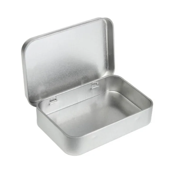 300pcs Small Metal Storage Box Tin Silver Storage Box Case Organizer For Money Coin Candy Key 9.5*6*2cm