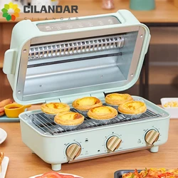 3 in 1 forno elettrico pentola elettrica barbecue macchina padella macchina da cucina multifunzione tostapane design pieghevole 1600W