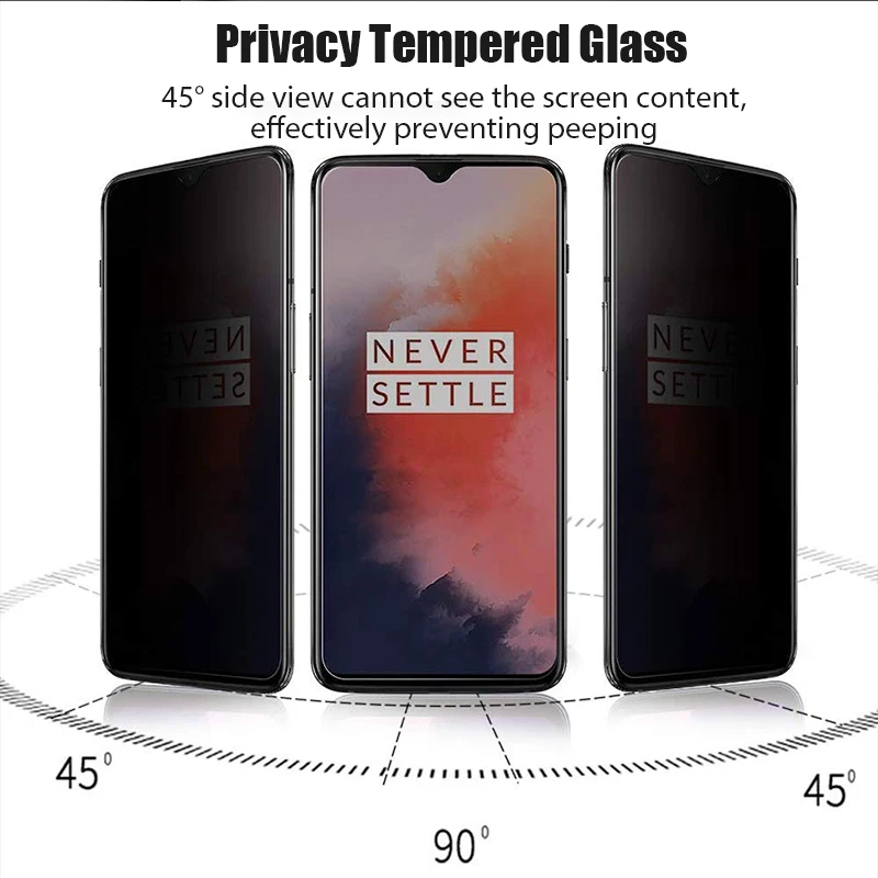 9H privacy Screen Protector For one plus 7 8T Anti-spy Tempered Glass for Oneplus 6 6T 7T 8T Nord N100 N10 5G