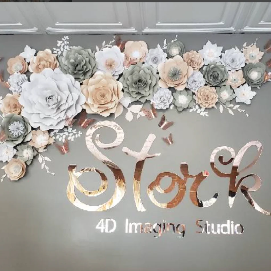 Wall Decoration Giant Paper Flowers Rose DIY Backdrops Decor Wall Decor Hanging Design Flowers Office Wall Design Ideals