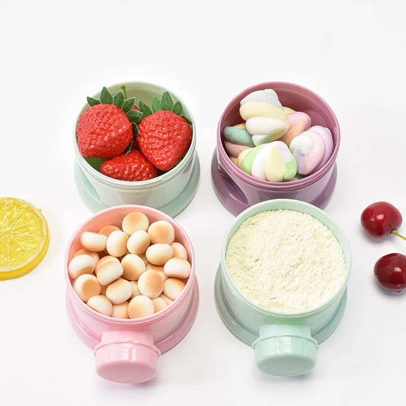 3/4 layer portable baby milk powder box multifunctional snack storage box baby food box