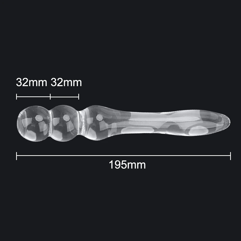 19cm Glass Anal Beads Butt Plug For Women Vaginal Men Prostate Massager Dildo Female Masturbator Sex Toys Adults Erotic Products