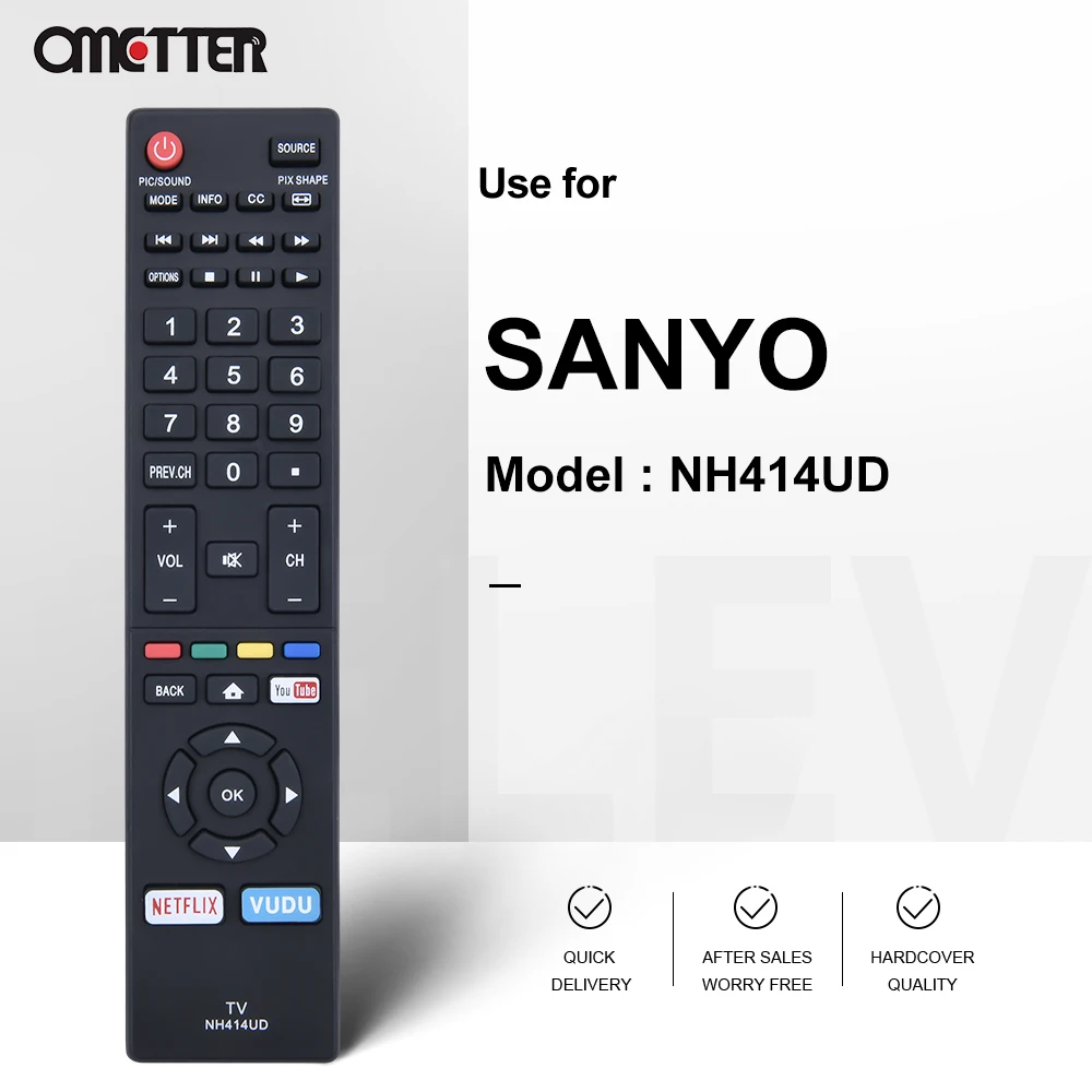 Adatto per Sanyo TV NH414UD telecomando FW43C46F FW55C46F FW50C76F FW43C46F-B