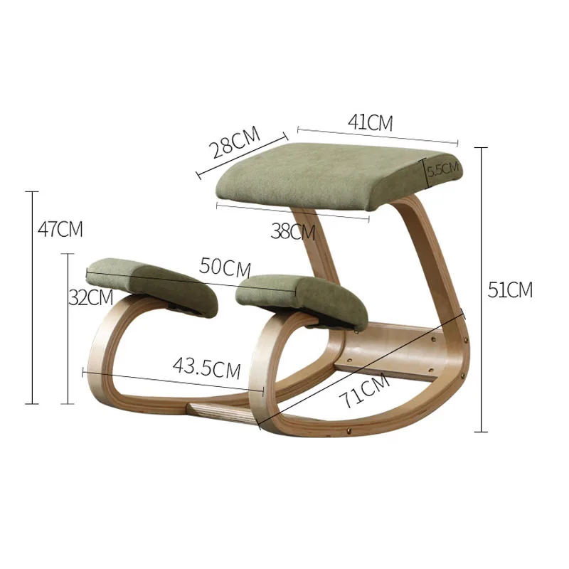 Original kniender Stuhlhocker, ergonomische Knieschützer mit korrekter Haltung, Anti-Myopie-Stuhl, Heimbüromöbel aus Holz