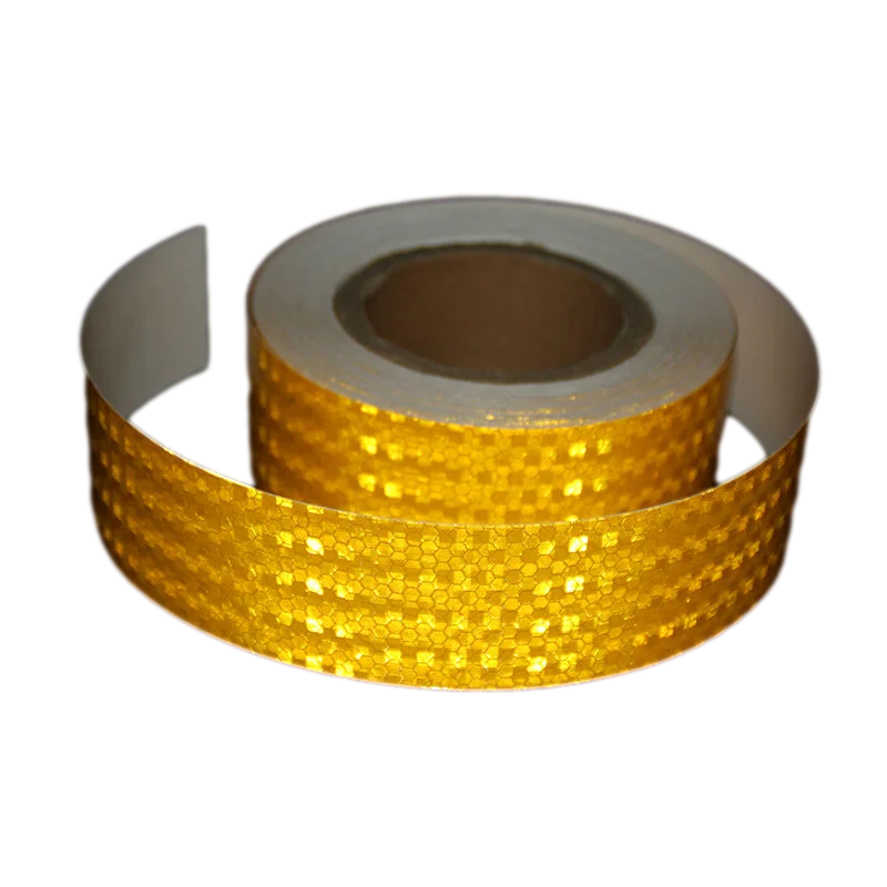 5CM Self-Adhesive Reflective Safety Warning Tape Yellow Reflectior Sticker For Truck Car Motorcycle Bike