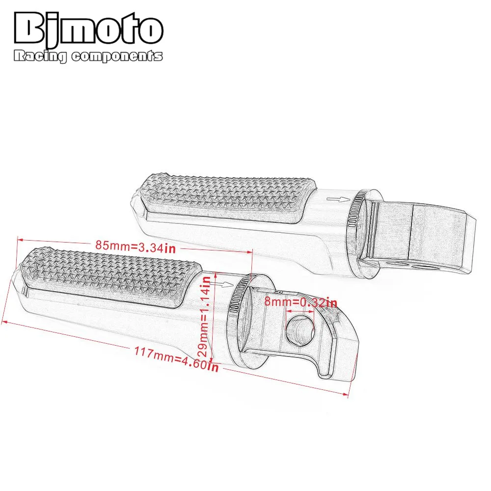 Foot Pegs Rear Passenger Pedal For Yamaha YZF R25 R3 R15 MT03 MT25 MT07 MT09 MT10 XSR 700 900 T-MAX TMAX T MAX 530 500 FZ1 FZ6