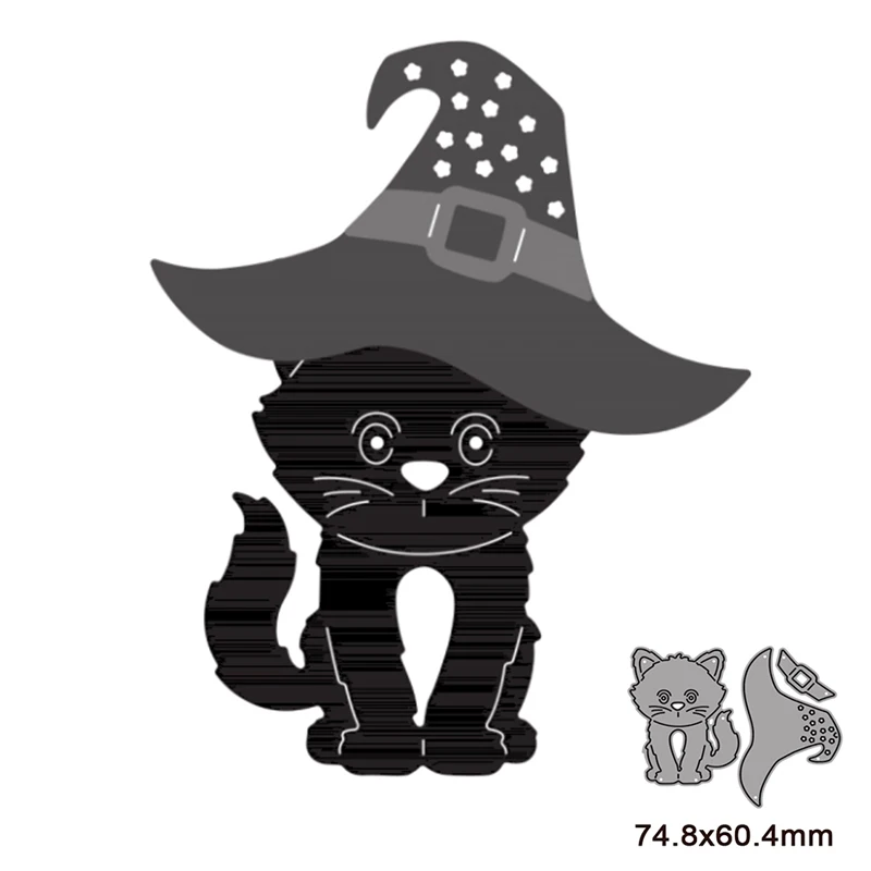 

Cute Cat Hat Metal Cutting Dies Mold Scrapbook Craft Mold Template Embossing Paper Mold Making New