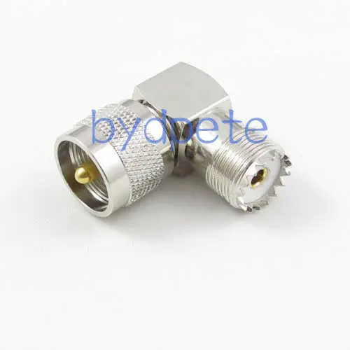 1Pcs Uhf PL-259 PL259 Stekker Naar Uhf So-239 Vrouwelijke Rechte Hoek Rf Connector Adapter