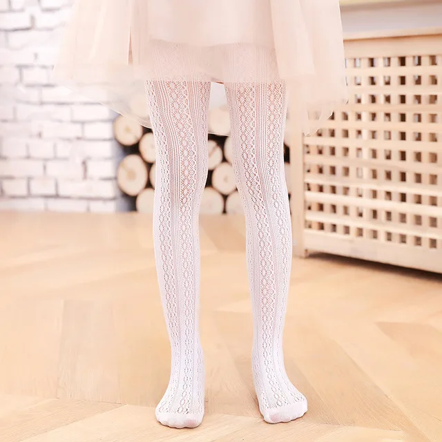 

Summer Girls Pantyhose Lace Mesh Children Pantyhose Thin Breathable Fashion Casual High Stretch Cute Dance Kids Girls Tights