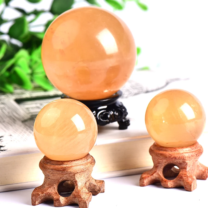 30-80mm Natural Crystal Calcite Ball Energy Polished Beautiful Reiki Health Healing Stone Home Decor Exquisite Souvenirs Gift