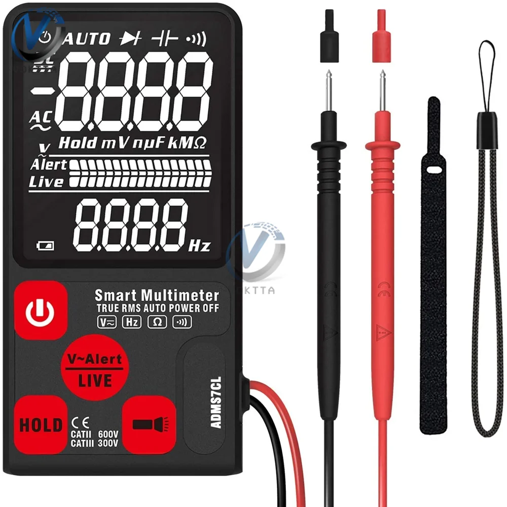 3.5 \'\'ADMS7 przenośny cyfrowy Multimet ADMS7CL 3 wyświetlacz LCD woltomierz z napięcie NCV odporność na Ohm Hz Tester