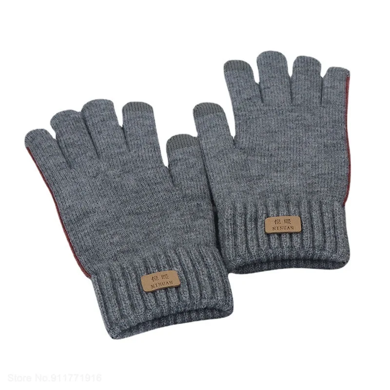 Youpin جديد الشتاء الرجال قفازات محبوكة شاشة تعمل باللمس عالية الجودة الذكور القفاز رشاقته الدافئة الصوف الكشمير الصلبة رجال الأعمال قفازات