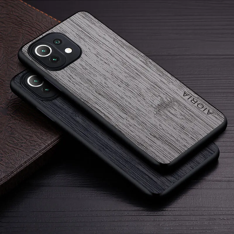 Case for Xiaomi Mi 11 Lite Pro Ultra 5G NE funda bamboo wood pattern Leather cover Luxury coque for xiaomi mi 11 lite case Cover