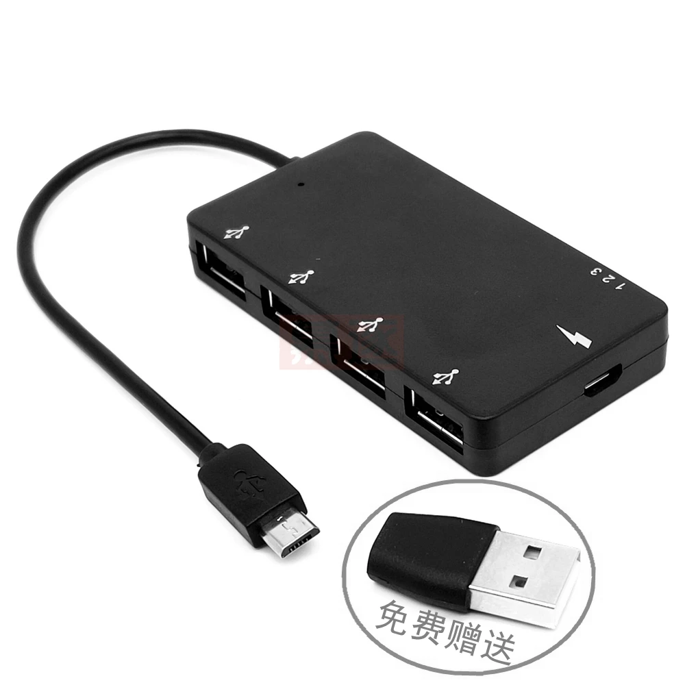 Câble adaptateur de charge d'alimentation Hub Micro USB OTG 4 ports pour téléphone Galaxy Z17, livraison directe