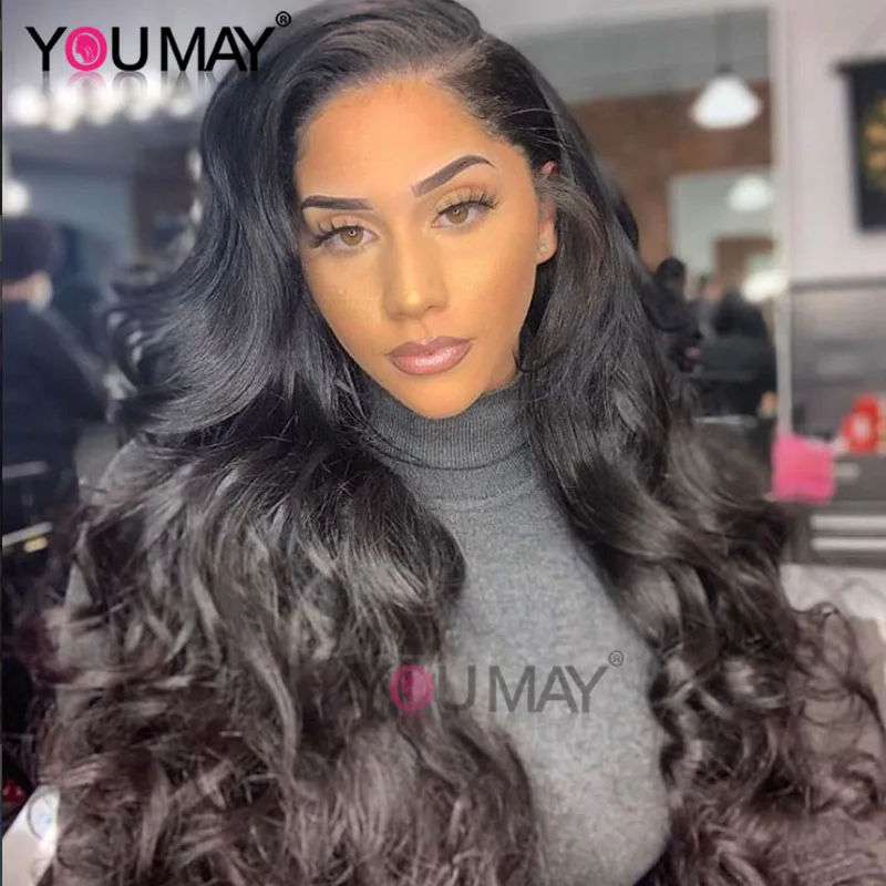 Full Lace Human Hair Wigs Remy Full Lace Wig Pre Plucked With Baby Hair Brazilian Body Wave 150 180 250 Density Remy You May