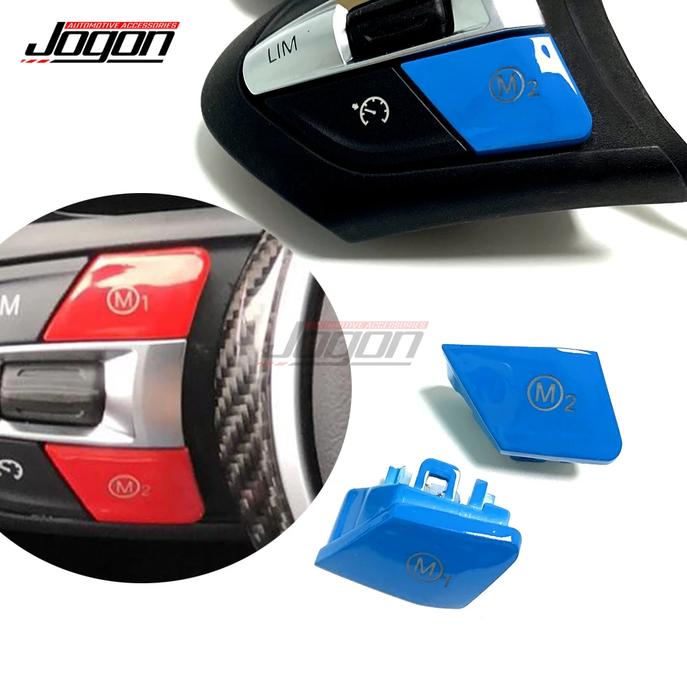 M1 M2 Style Replace Sports For BMW M3 M4 M5 M6 X5M X6M F80 F82 F83 F10 F06 F15 F16 Car Steering Wheel Control Button Translucent