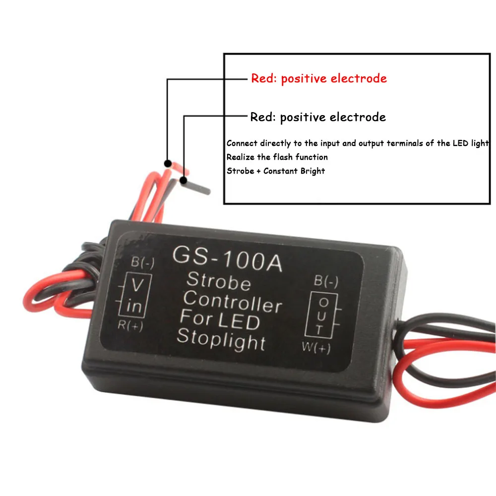 GS-100A luce freno Controller 12V 24V veloce e lento lampeggiante freno strobo relè lampeggiante