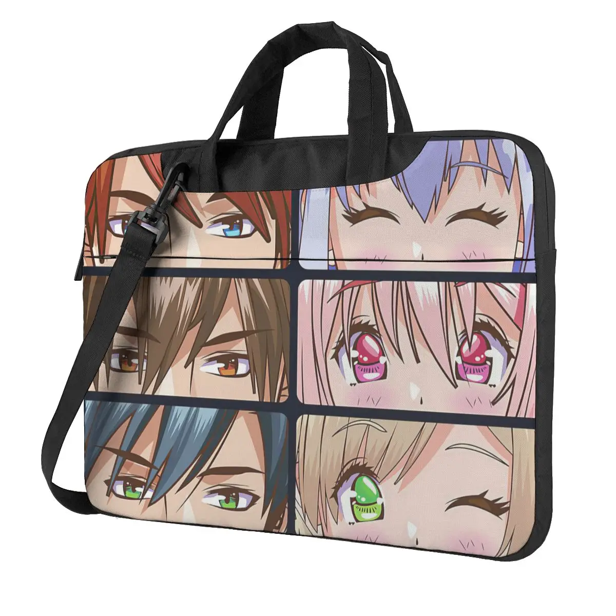 

Anime Manga Faces Laptop Bag Case Protective Vintage Computer Bag Bicycle Crossbody Laptop Pouch