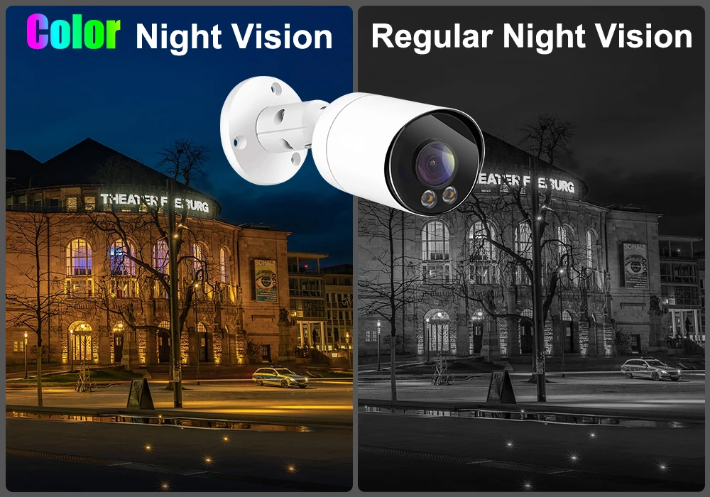 Anpviz 4K 8MP IP Camera 24/7 ColorVu Bullet Outdoor Security Camera Color Night Vision 30m Audio IP66 Remote View H.265