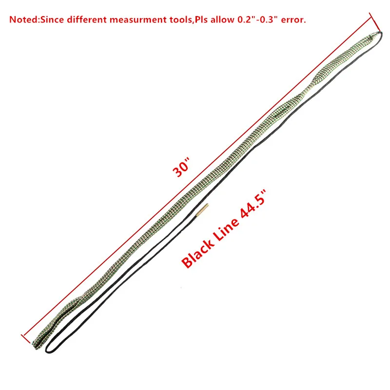 품질 보어 브러시 로프 G04.30 Cal .308 30-06 .300 .303 & 7.62mm 건 청소 브러시 사냥 전술 총 청소 로프 나일론