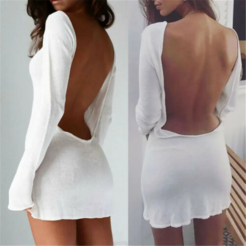 Sexy Solid White beach cover up sarong summer bikini cover-ups pareo beach dress Mesh Backless Mini Dress