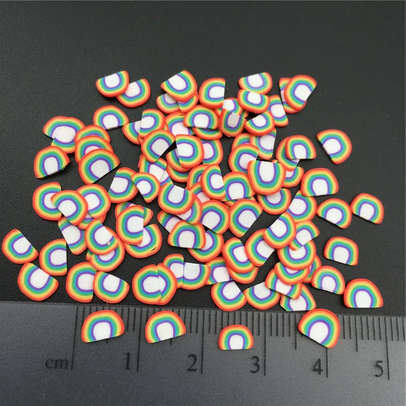 50g Rainbow Polymer Clay Sprinkle For Kids Diy,Soft Clay For Craft Clay/Nail Art/Scrapbook Decoration DIY,Filler