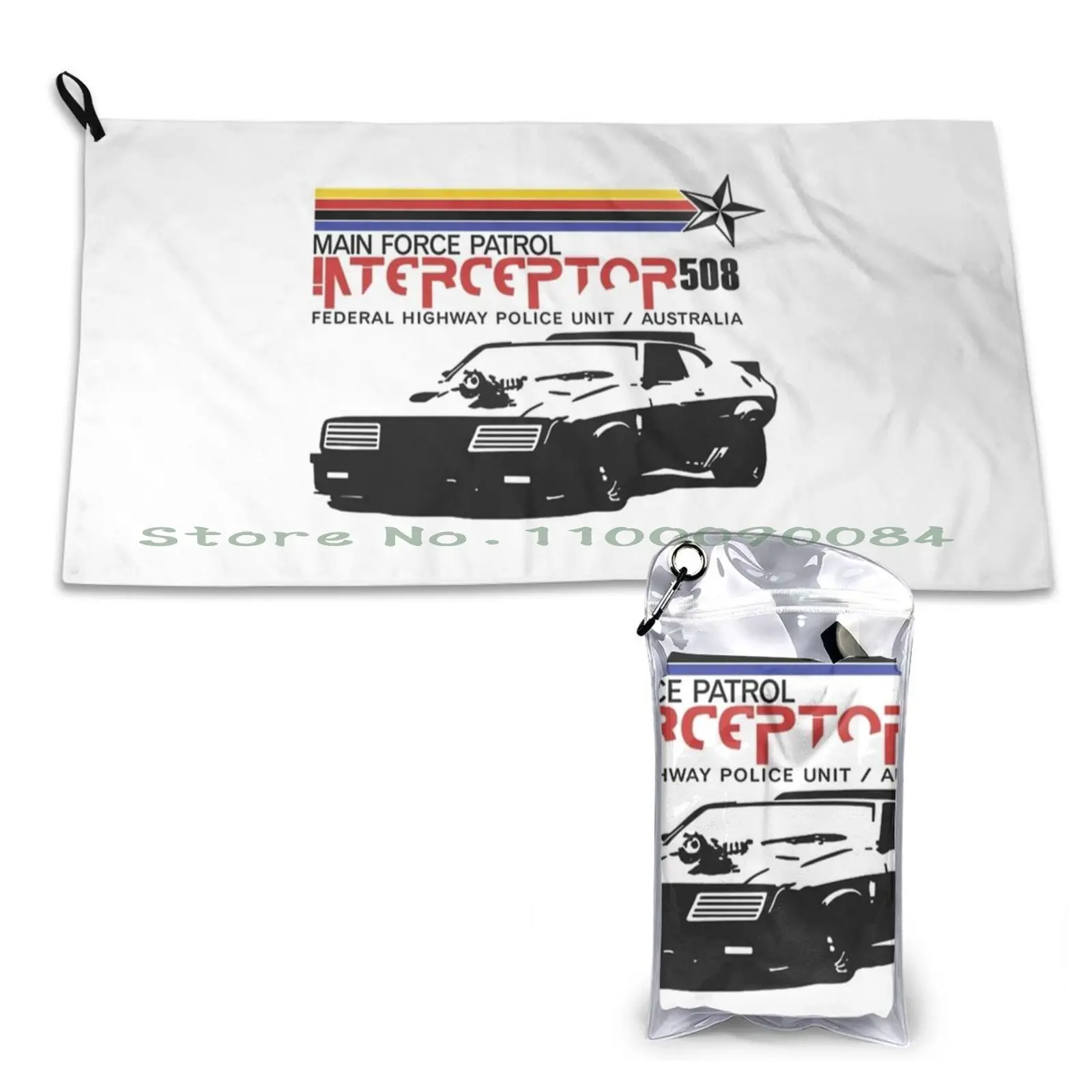 Mad Max Interceptor 508 Quick Dry Towel Gym Sports Bath Portable Melody Name Tag Melody Nametag Melody Name Label Melody