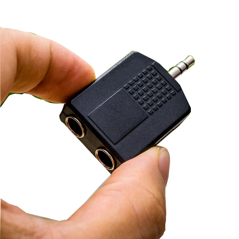 2ใน1อะแดปเตอร์เสียงแจ็ค3.5มม.ถึง2X6.35มม.อะแดปเตอร์1ถึง2หญิงไมโครโฟนไมโครโฟนปลั๊ก