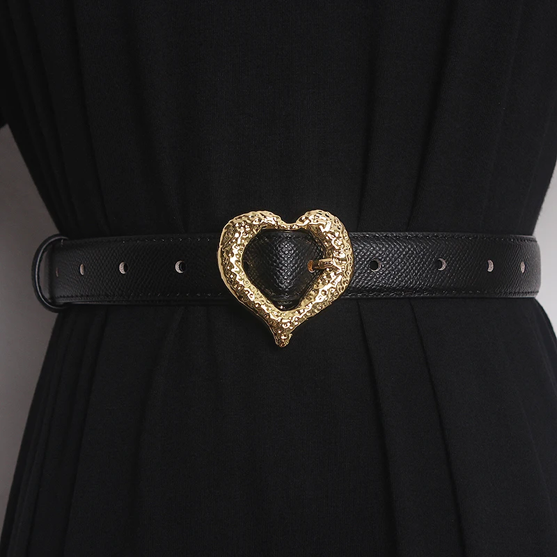 المرأة المدرج موضة القلب مشبك جلد طبيعي فستان Cummerbunds الكورسيهات حزام أحزمة الديكور حزام عريض TB388