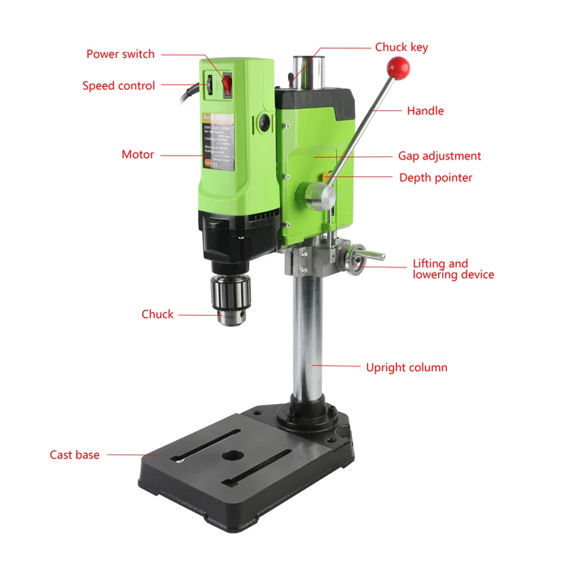 

Mini Bench Drill Press Milling Machines Bench Drilling Machine Small Drilling Machine Work 220V 950W Wood Metal Electric Tools